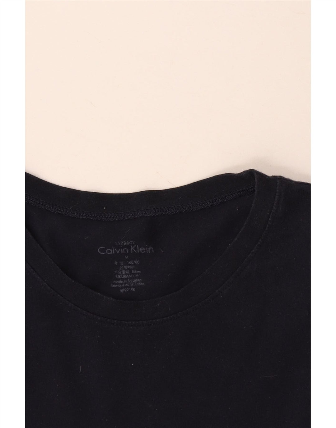 Calvin Klein Dame Grafisk T-Shirt Top UK 14 Medium Navy Blue