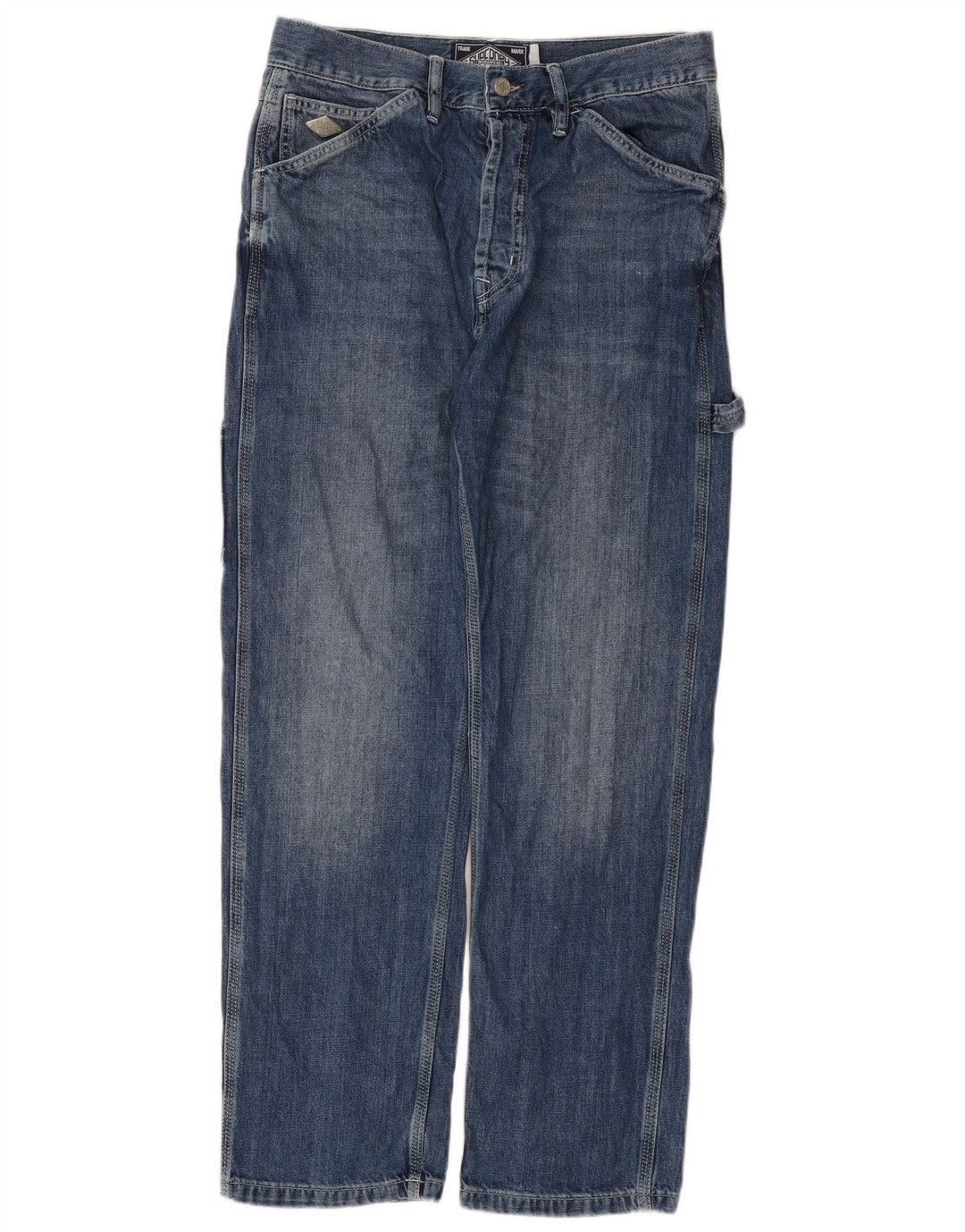 Superdry Herre Cargo Straight Jeans W31 L32 Blå Bomuld