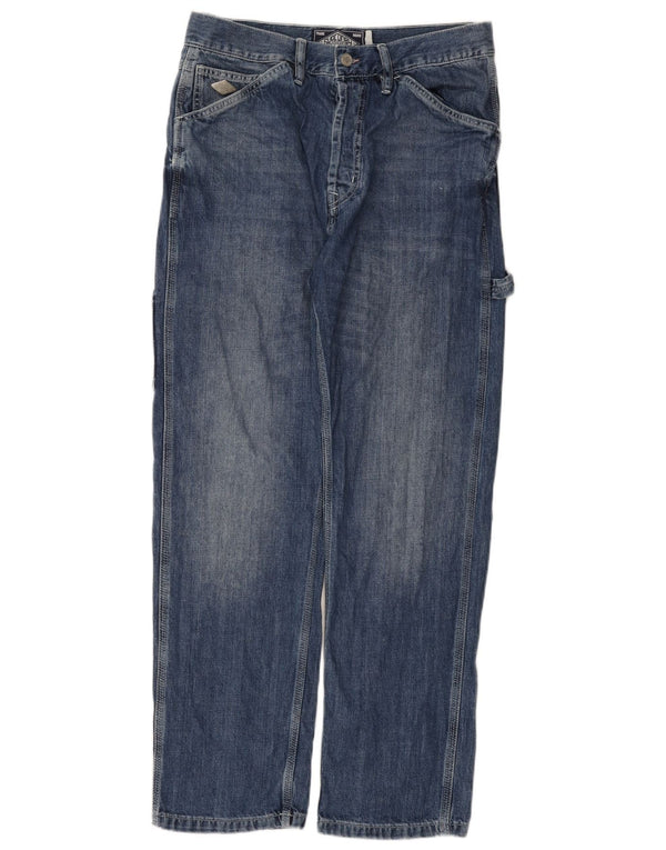 Superdry Herre Cargo Straight Jeans W31 L32 Blå Bomuld