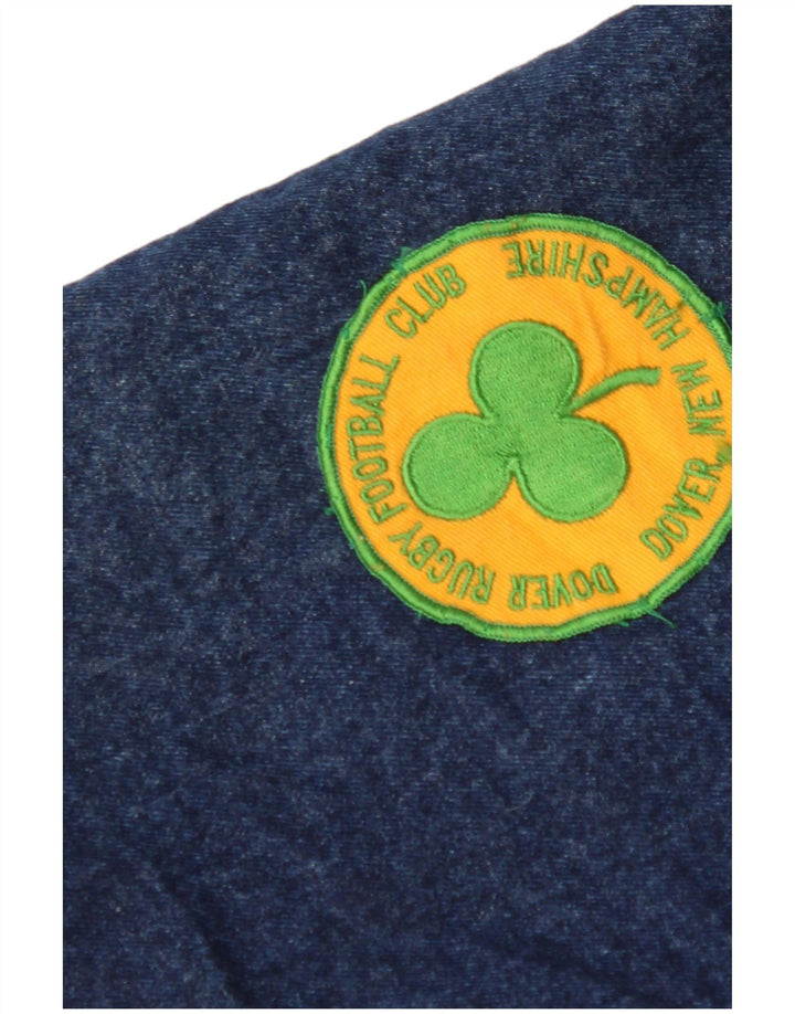 VINTAGE Herre Dover Sherpa Denim Jacket UK 40 Large Blue