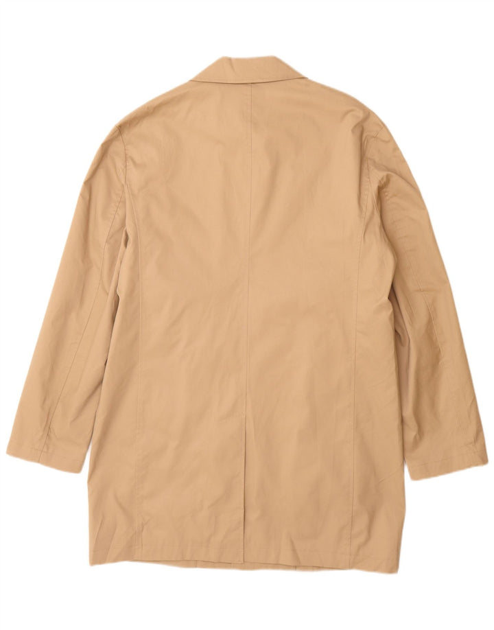 John Lewis Herre Overfrakke UK 40 Stor Beige Bomuld