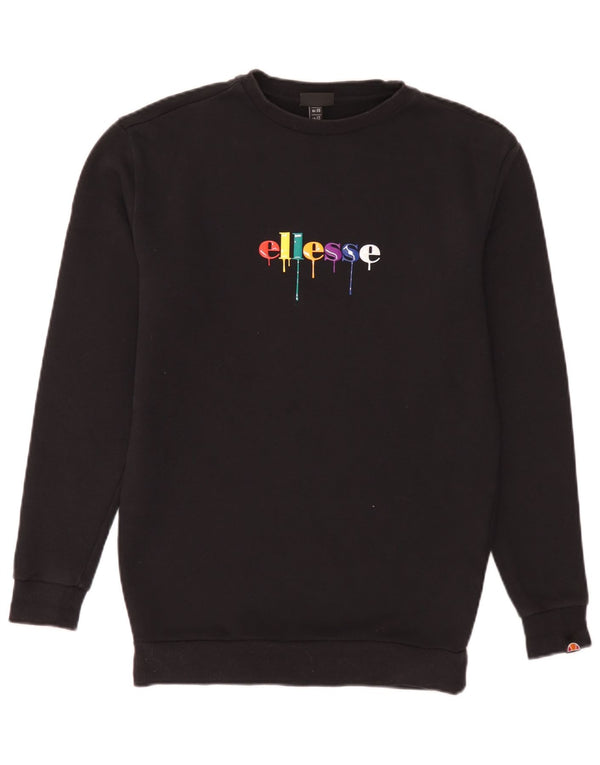 Ellesse Herre Grafisk Sweatshirt Jumper XS Sort Bomuld