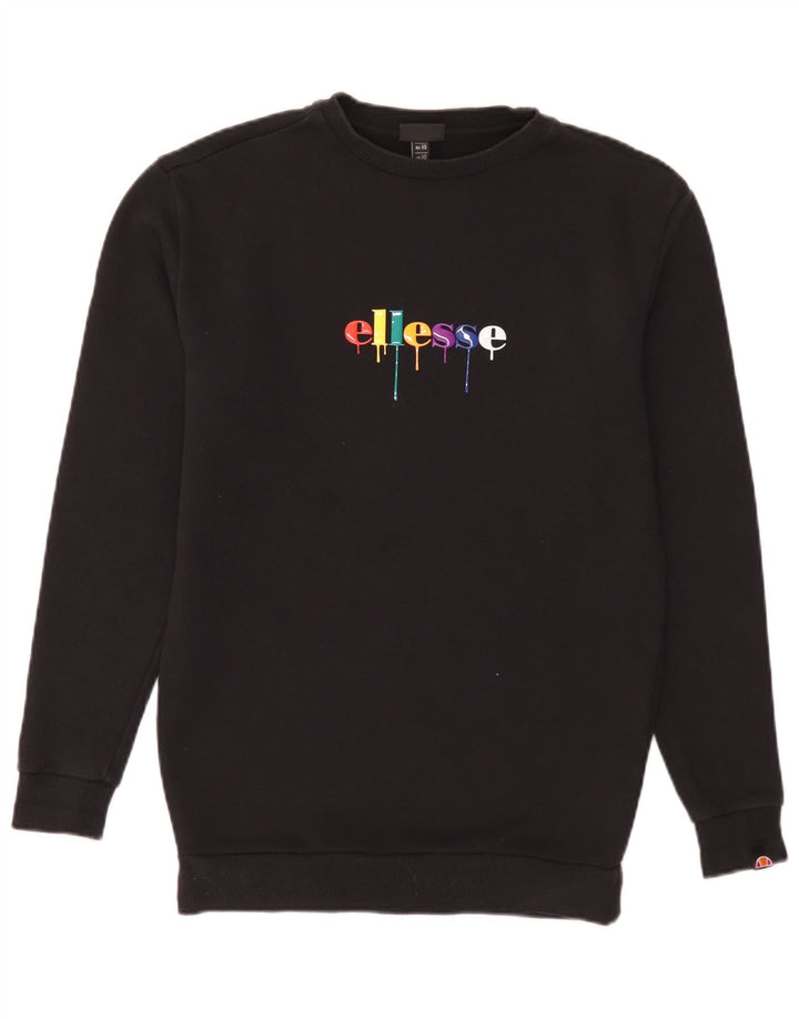 Ellesse Herre Grafisk Sweatshirt Jumper XS Sort Bomuld