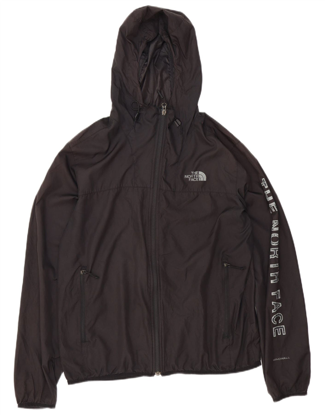 The North Face Herre Grafisk Regnjakke med Hætte UK 38 Medium Sort Polyester