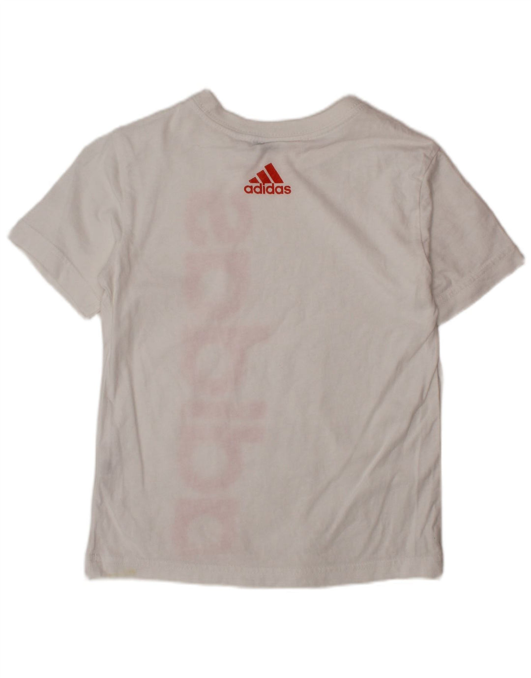 ADIDAS drenge grafisk t-shirt top 5-6 år hvid