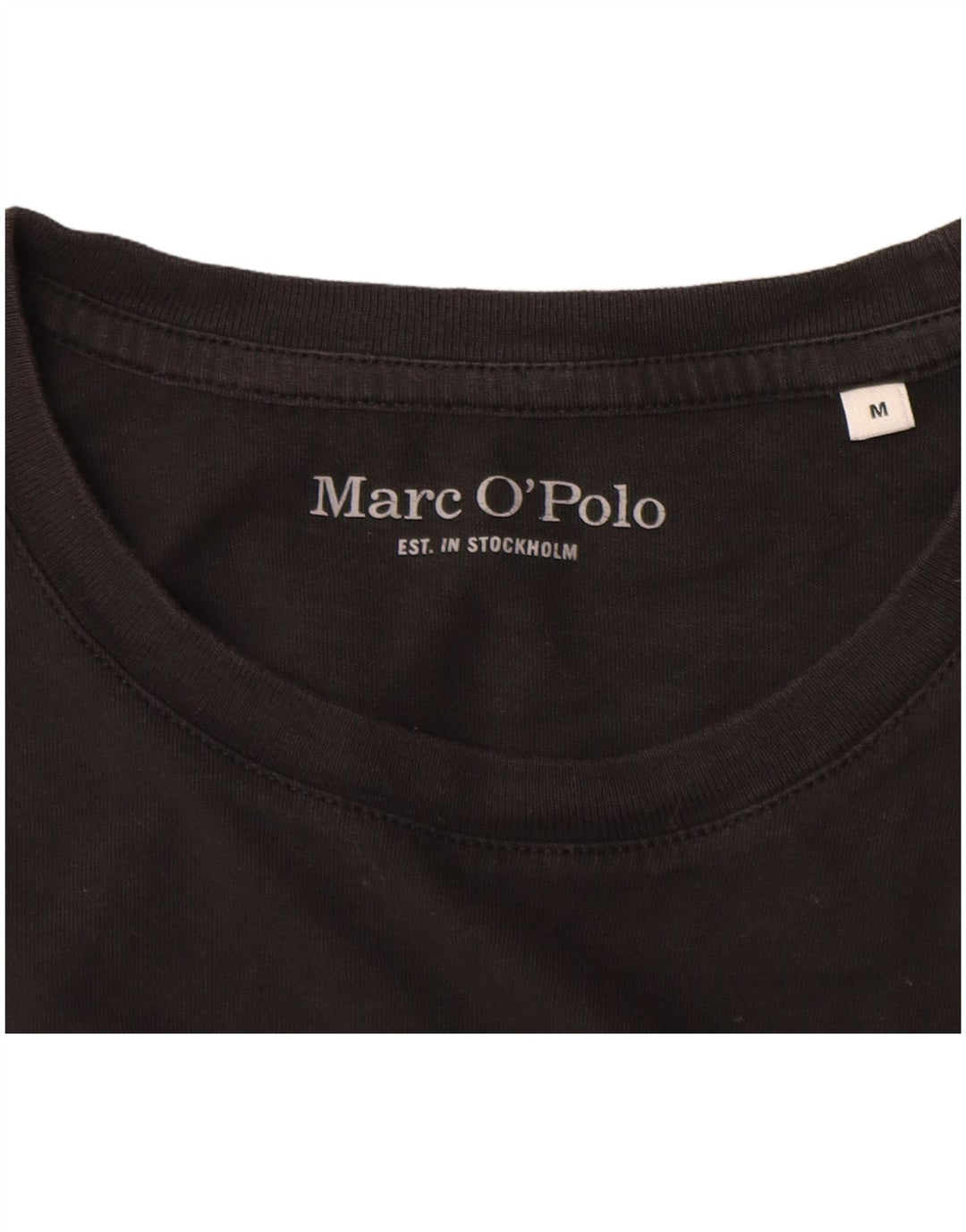 Marc O'Polo Dame T-Shirt Top UK 14 Medium Sort Bomuld