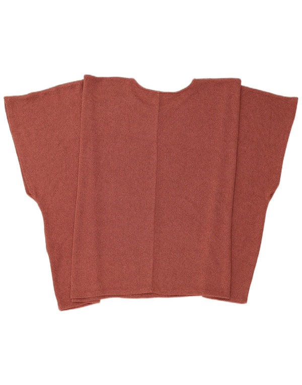 Zara Dame Kortærmet Batwing Crew Neck Jumper Sweater UK 16 Stor Brun
