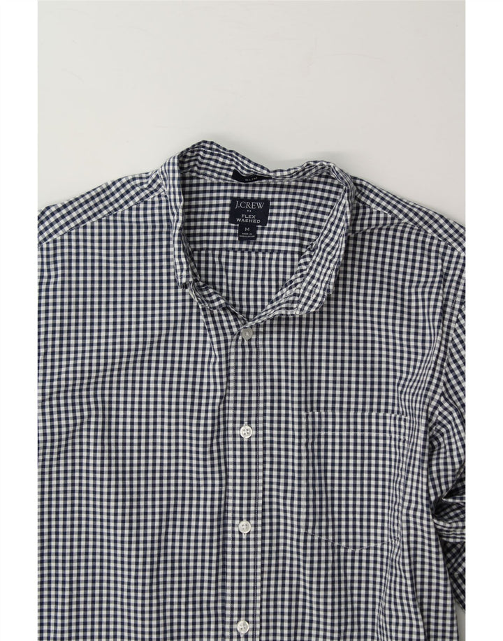 J. CREW Mens Flex Slim Shirt Medium Navy Blue Gingham Cotton Vintage J. Crew and Second-Hand J. Crew from Messina Hembry 
