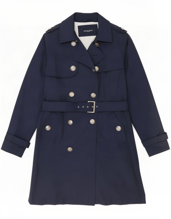 Marina Rinaldi Dame Loose Fit Trench Coat Størrelse 19 Small Navy Blue Sports
