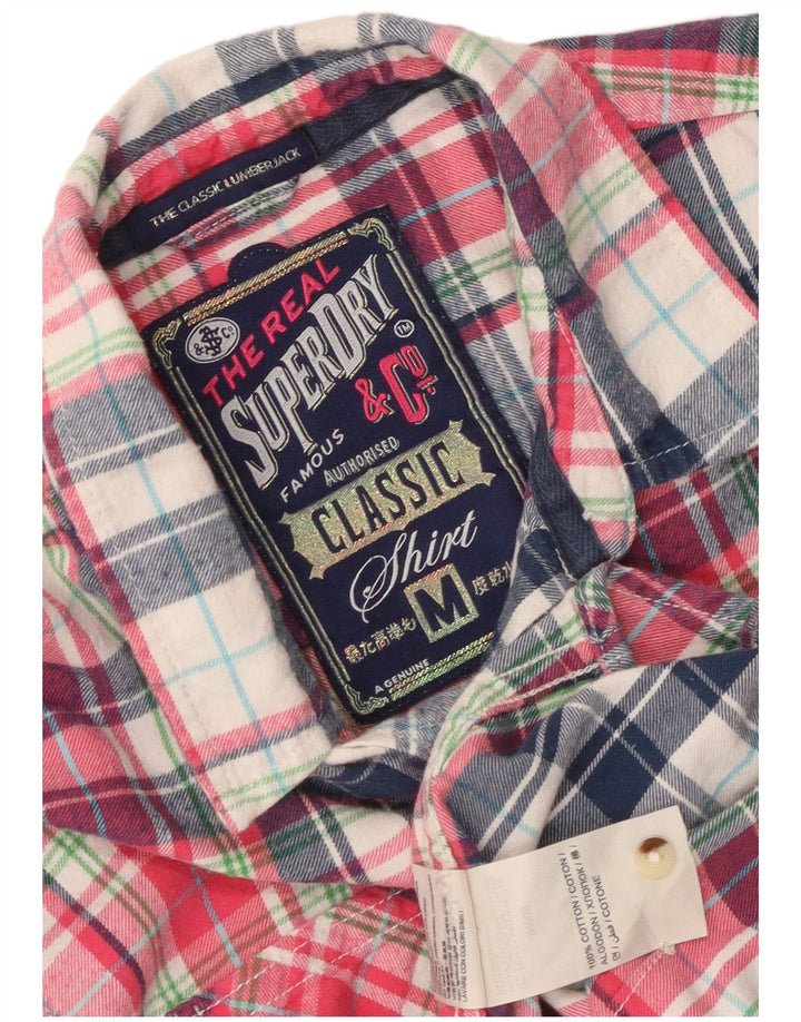 Superdry Womens Classic Fit Flanelskjorte UK 12 Medium Flerfarvet Bomuld