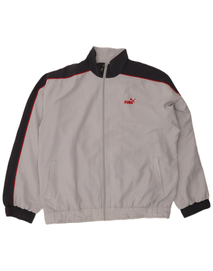 PUMA Mens Tracksuit Top Jacket XL Blue Colourblock Polyester