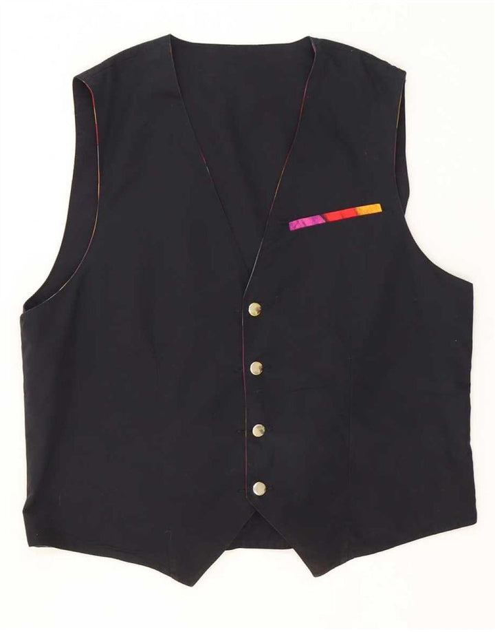 Vintage Vendbar vest til mænd Medium Flerfarvet Geometrisk