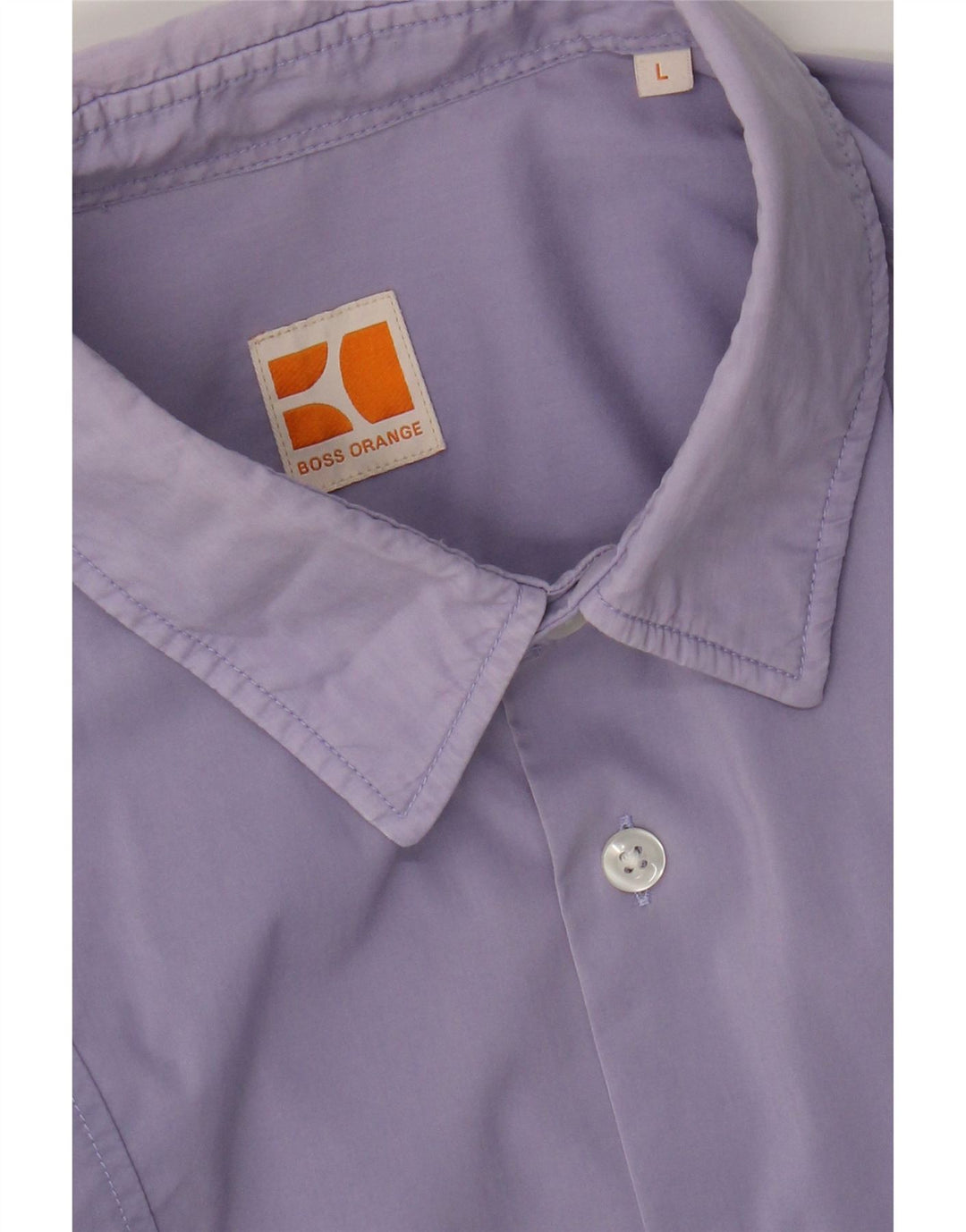 HUGO BOSS Mens Shirt Large Purple Cotton Vintage Hugo Boss and Second-Hand Hugo Boss from Messina Hembry 