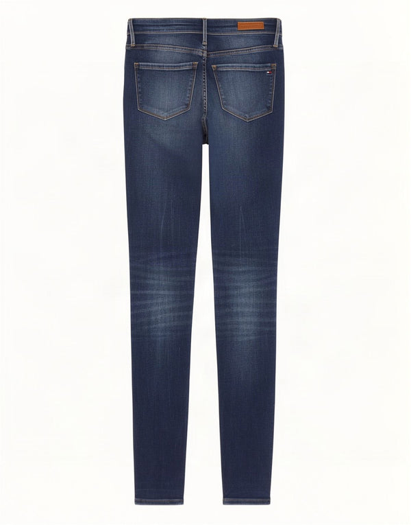 Tommy Hilfiger Dame Como Skinny Jeans W25 L30 Marineblå Bomuld