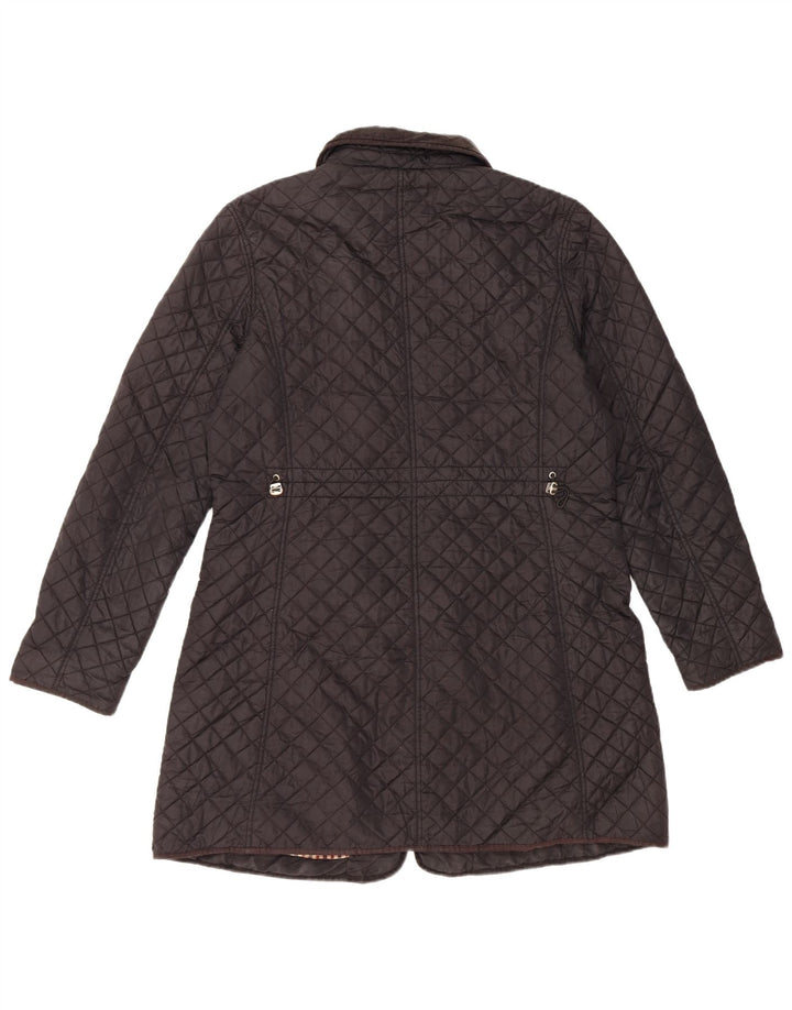 Hobbs Quiltet Quiltet jakke til kvinder UK 14 Medium Sort Nylon