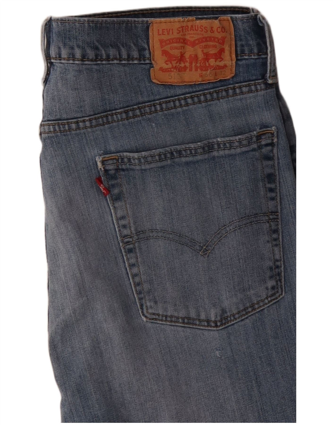 LEVI'S Herre 513 Straight Jeans W36 L31 Blå