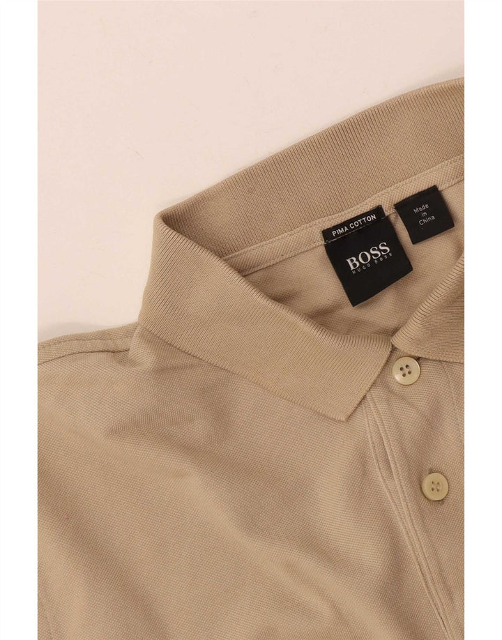 Hugo Boss Herre Polo Shirt Lille Beige Bomuld