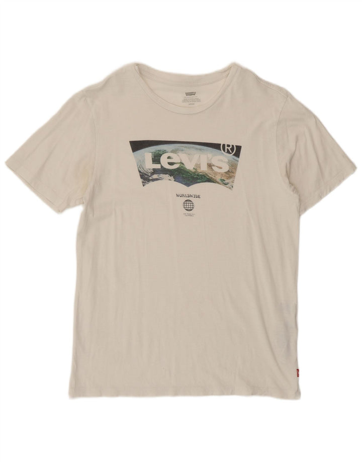 Levi's Herre grafisk T-shirt Top Lille hvid bomuld