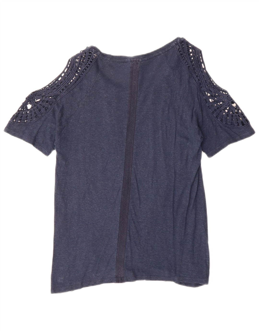 DESIGUAL Dame Bluse Top UK 12 Medium Navy Blue Floral
