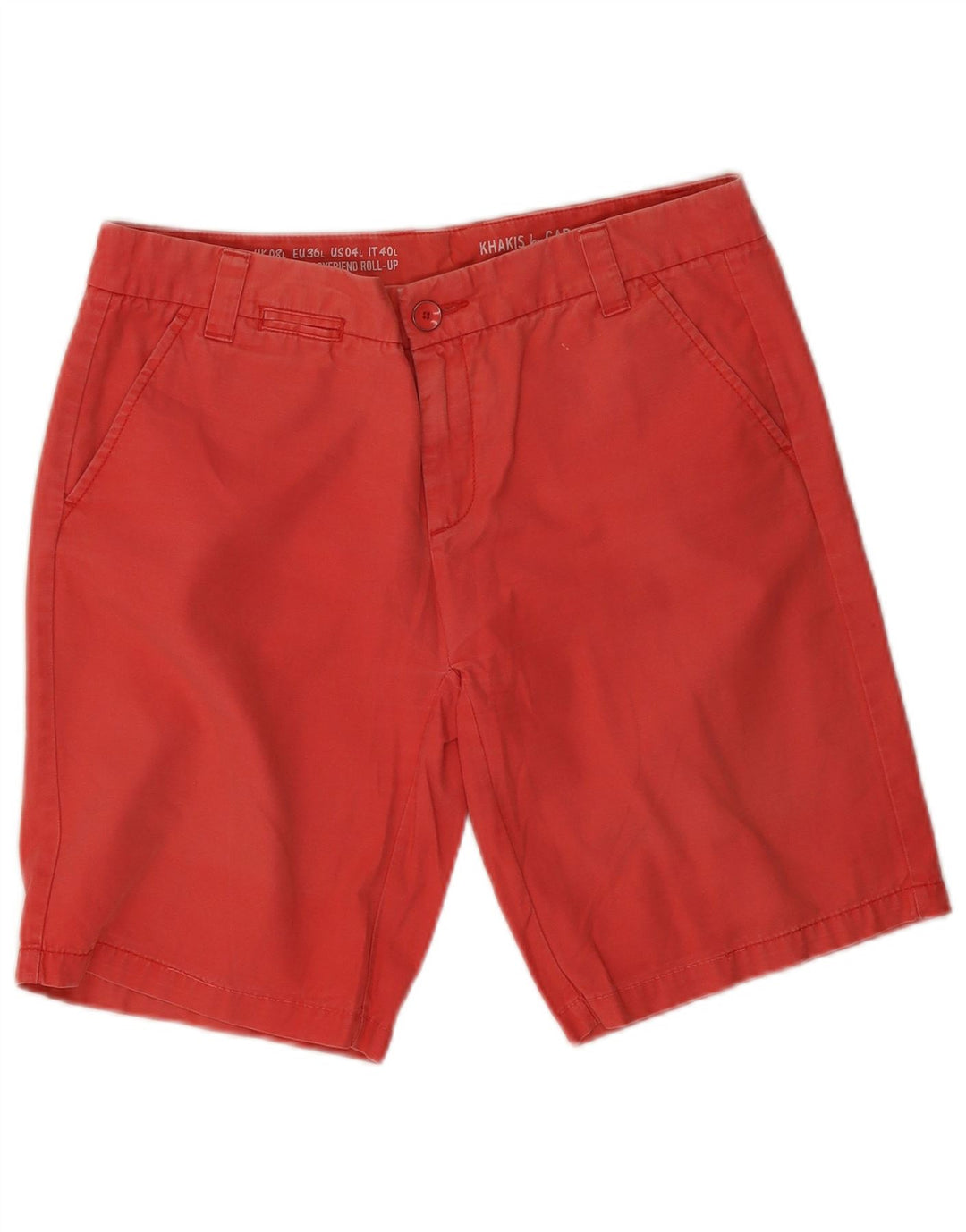 GAP Kvinder Khakis Chino Shorts UK 8 Small W32 Red