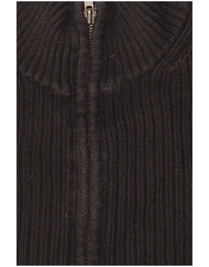 Calvin Klein Herre Zip Neck Jumper Sweater Stor Sort Bomuld