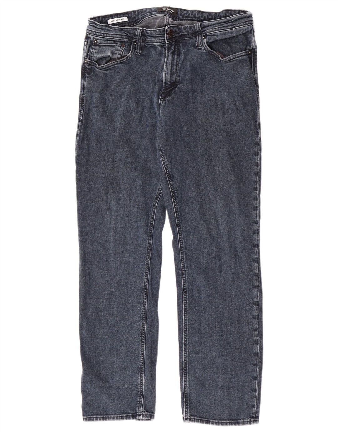 Jack & Jones Herre Clark Regular Straight Jeans W34 L29 Blue Cotton