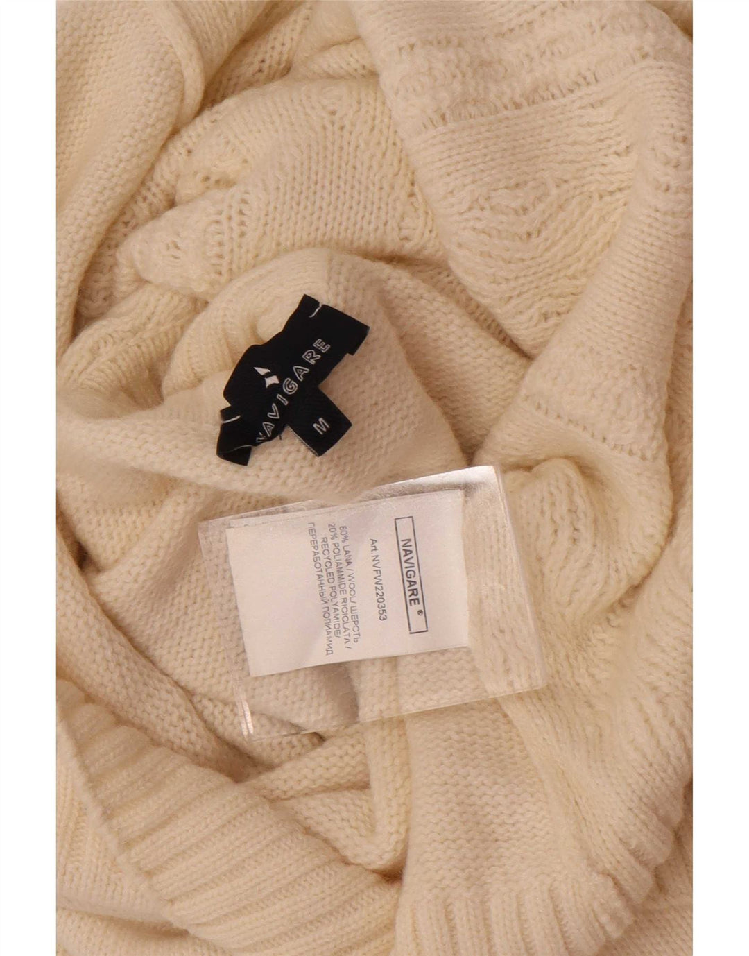 Navigare Herre Rullehals sweater Medium Off White Uld