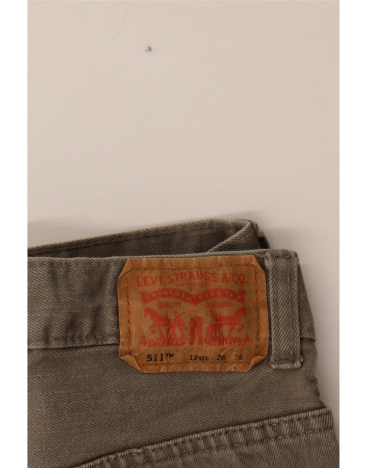LEVI'S Boys 511 Slim Jeans 11-12 Years W26 L26 Grey Cotton Vintage Levi's and Second-Hand Levi's from Messina Hembry 