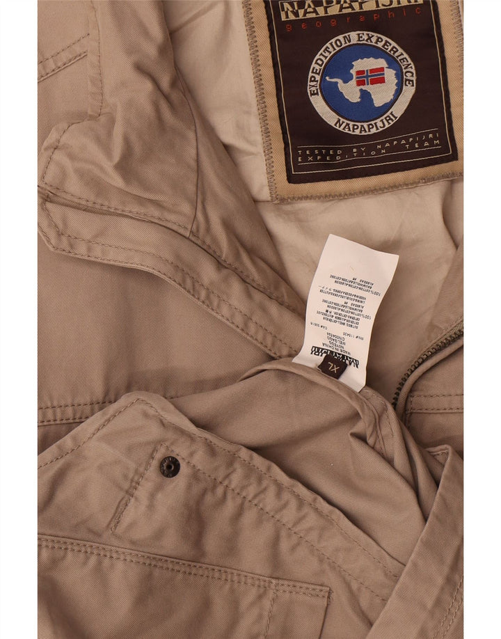 Napapijri Dame Bomber Jacket UK 18 XL Beige Bomuld