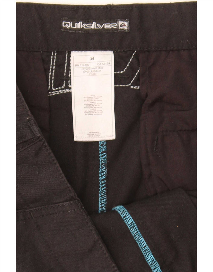 Quiksilver Herre grafiske chinoshorts W34 Stor sort polyester