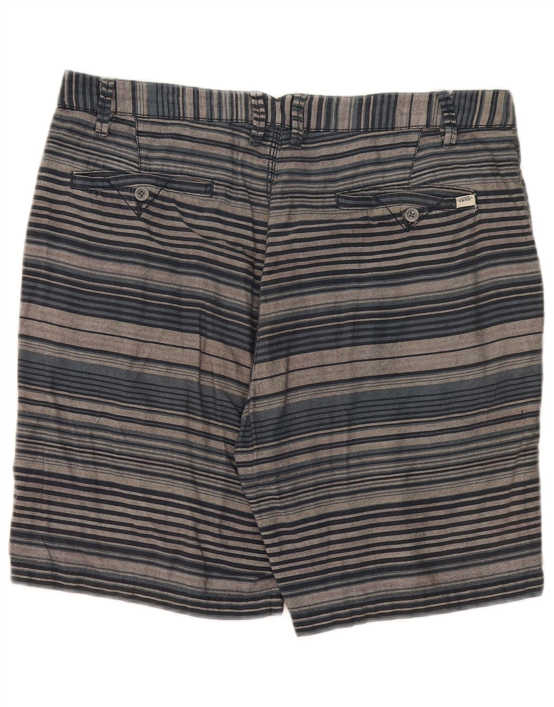 Vans Herre Casual Shorts W34 store blå stribet bomuld