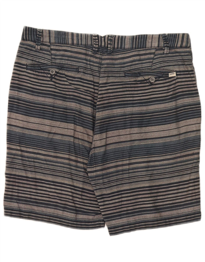 Vans Herre Casual Shorts W34 store blå stribet bomuld