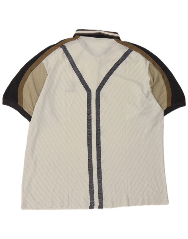 LOTTO Rugby polotrøje til mænd UK 44/46 2XL Hvid Colourblock Polyester