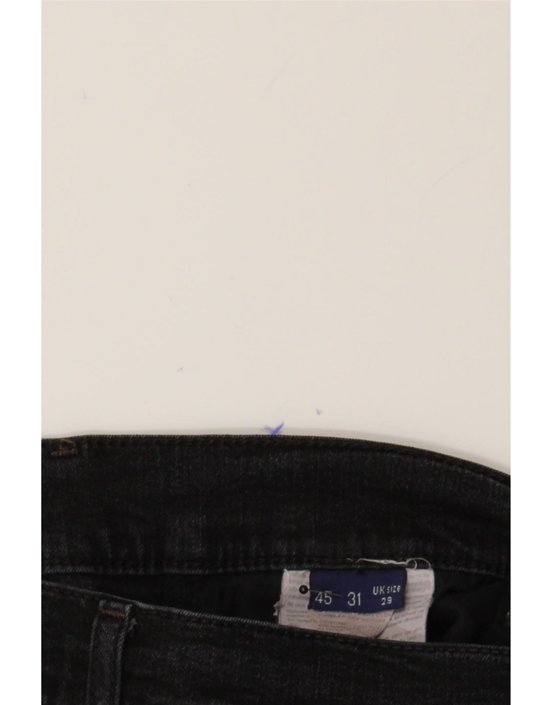 TRUSSARDI Womens Straight Jeans W29 L31 Black Cotton Vintage Trussardi and Second-Hand Trussardi from Messina Hembry 