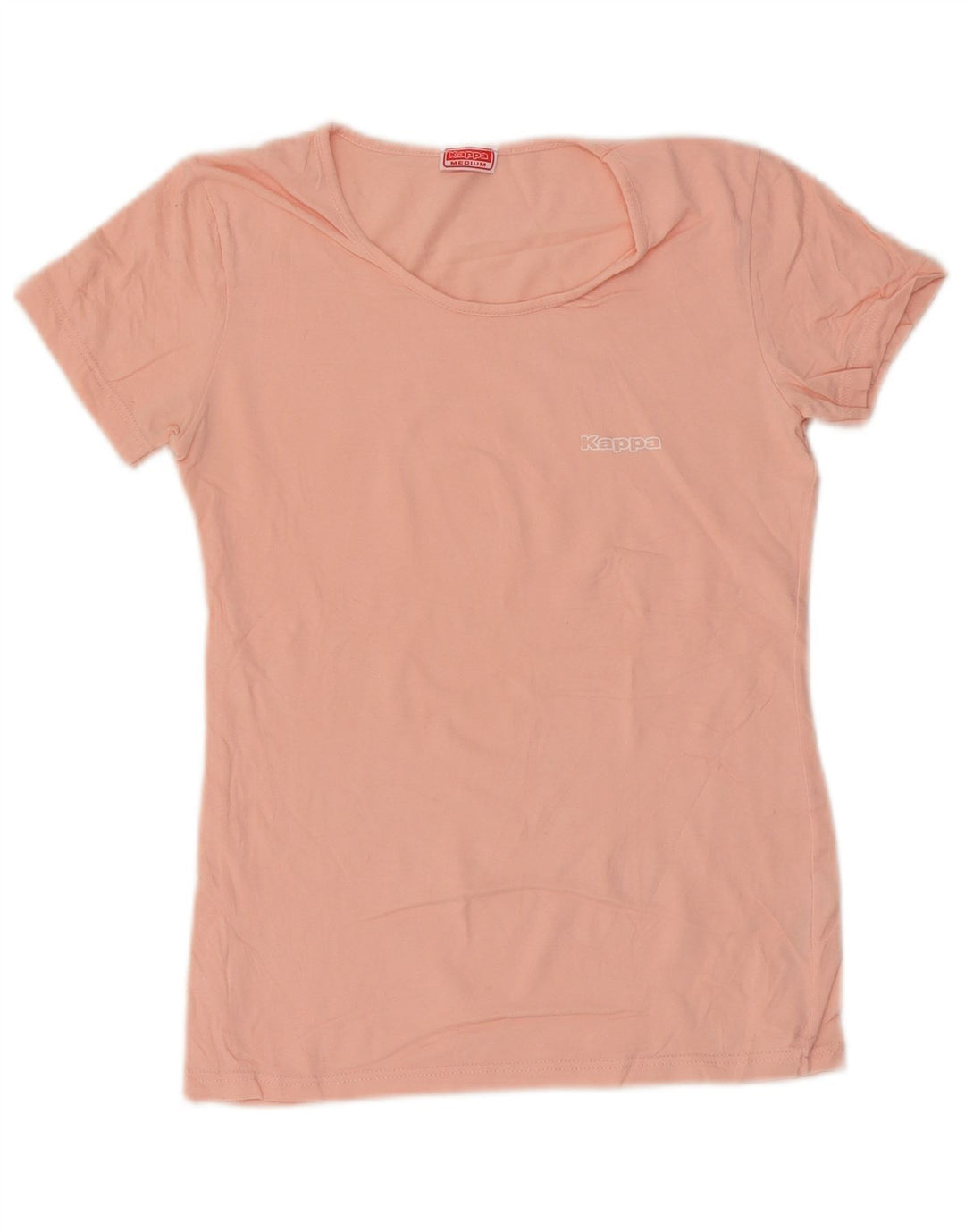 Kappa Dame T-Shirt Top UK 12 Medium Pink Bomuld