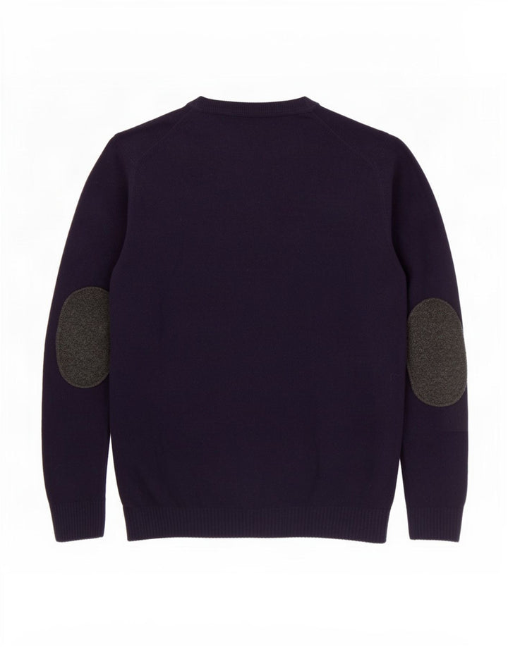 Fred Perry Herre sweater med rund hals XL lilla uld