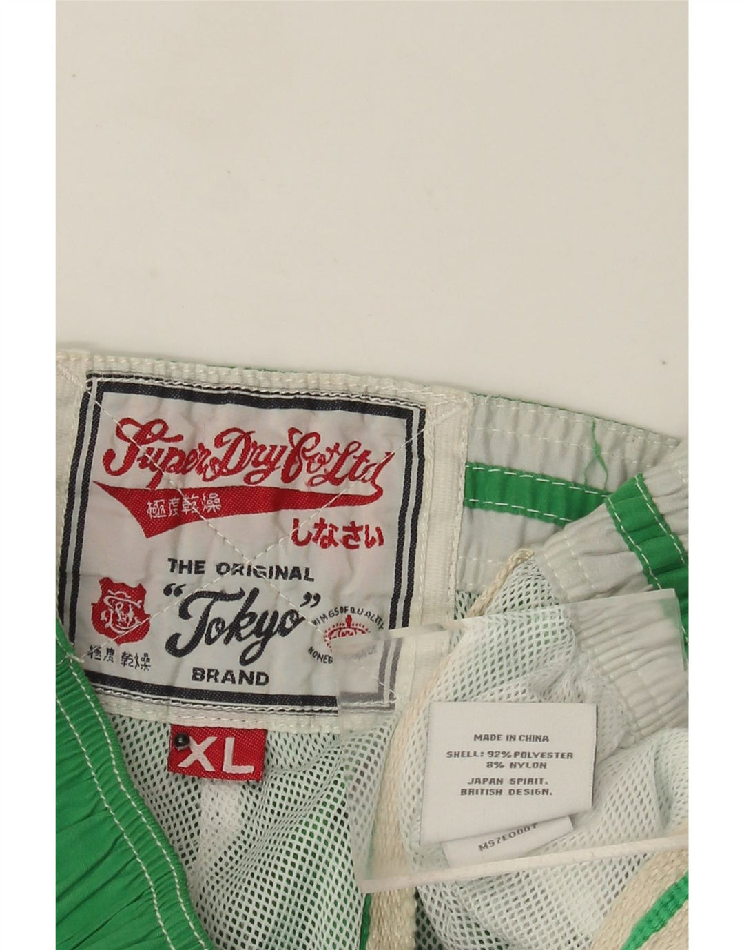 Superdry Herre grafiske svømmeshorts XL Grøn Colourblock Polyester
