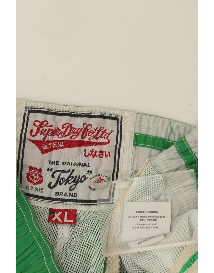 Superdry Herre grafiske svømmeshorts XL Grøn Colourblock Polyester