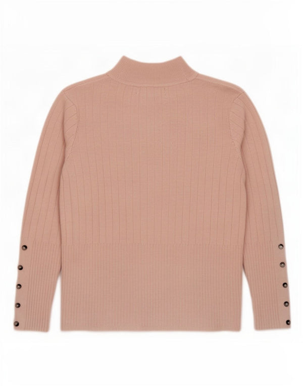 Marks & Spencer Dame Turtle Neck Jumper Sweater UK 12 Medium Pink