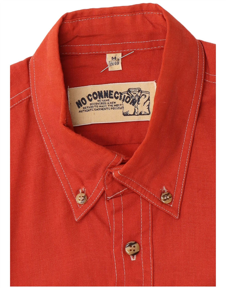Vintage herreskjorte str. 39/40 Medium Rød
