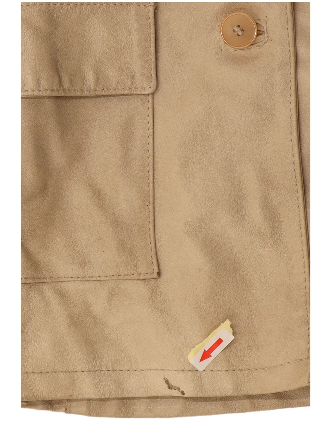 Viamaestra Dame Læderjakke UK 12 Medium Beige Læder