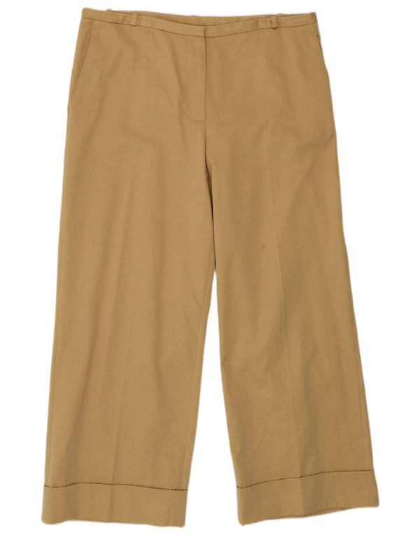 Massimo Dutti Womens High Waist Chino Trousers EU 44 XL W34 L28 Beige