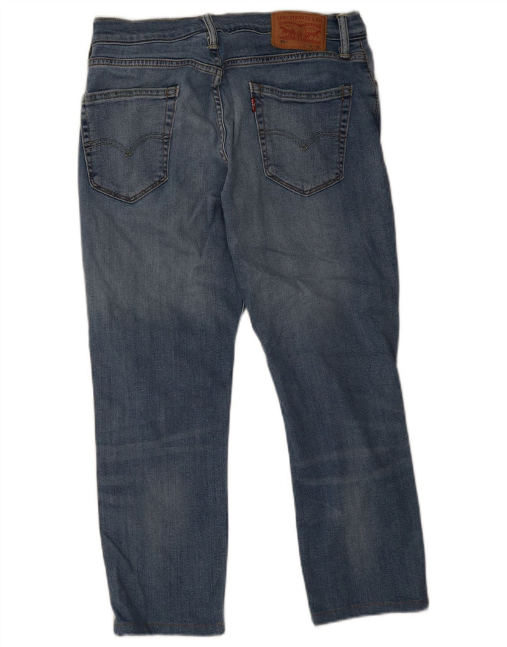 Levi's Herre 511 Cropped Slim Jeans W33 L25 Blå Bomuld
