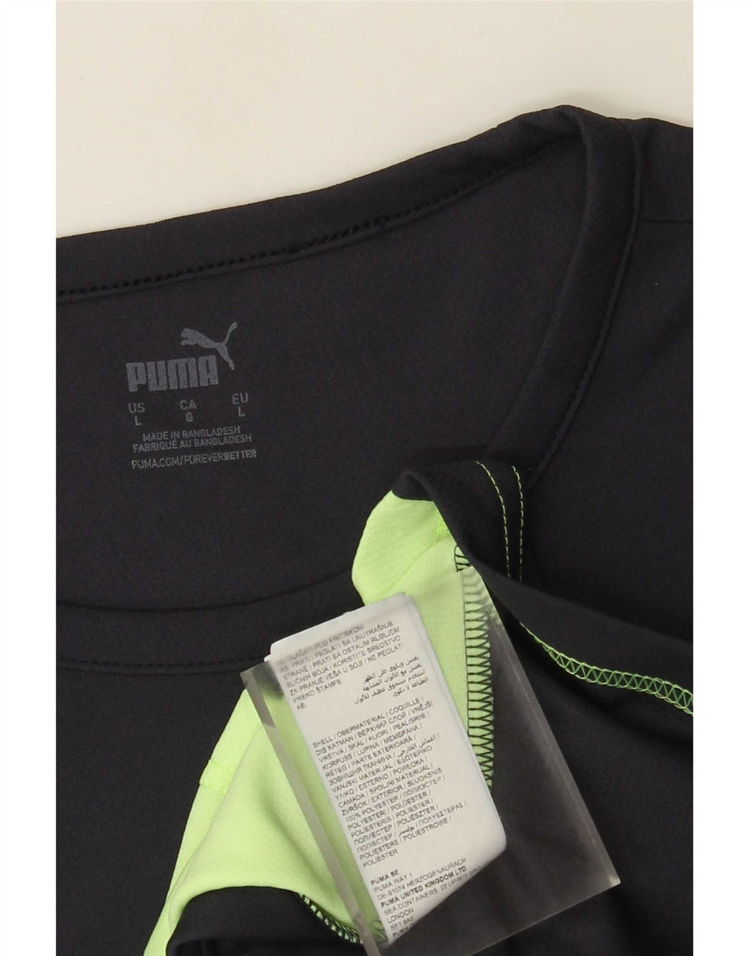 Puma Herre T-Shirt Top Stor Sort Colourblock Polyester