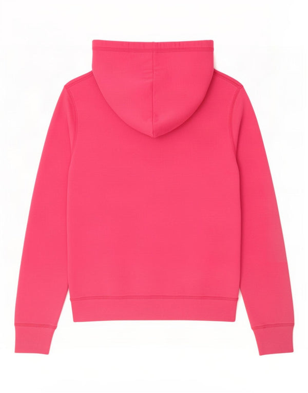 Hollister Dame grafisk hættetrøje Sweater UK 14 Medium Pink Bomuld