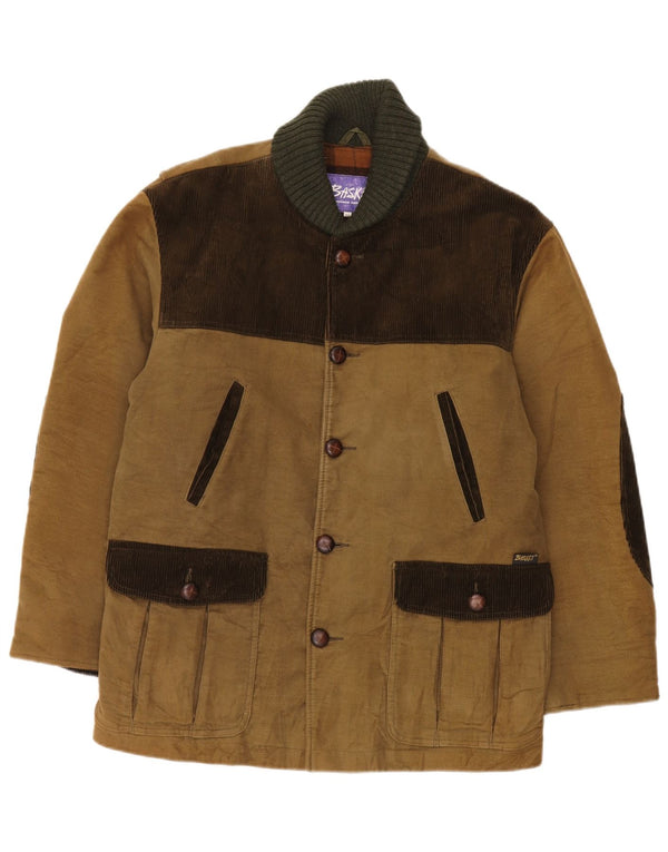 Vintage Herre Utility Jacket IT 48 Medium Beige Colourblock