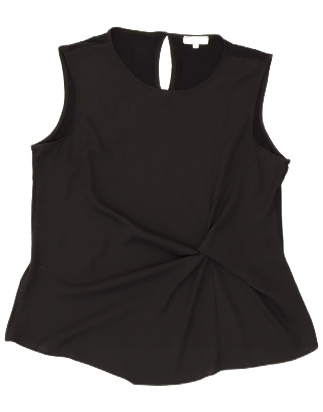 WAREHOUSE Dame ærmeløs bluse Top UK 16 Large Black Viscose