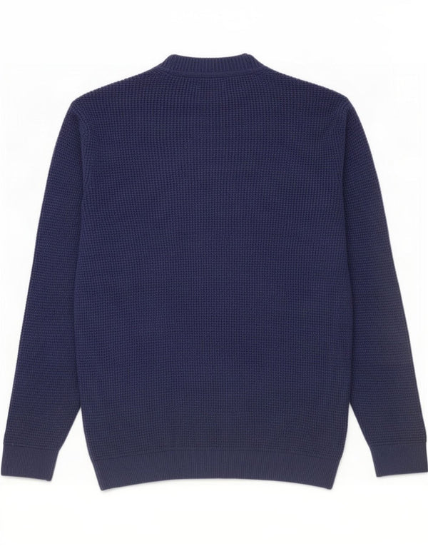 Zara Herre Turtle Neck Jumper Sweater Large Navy Blue Polyester