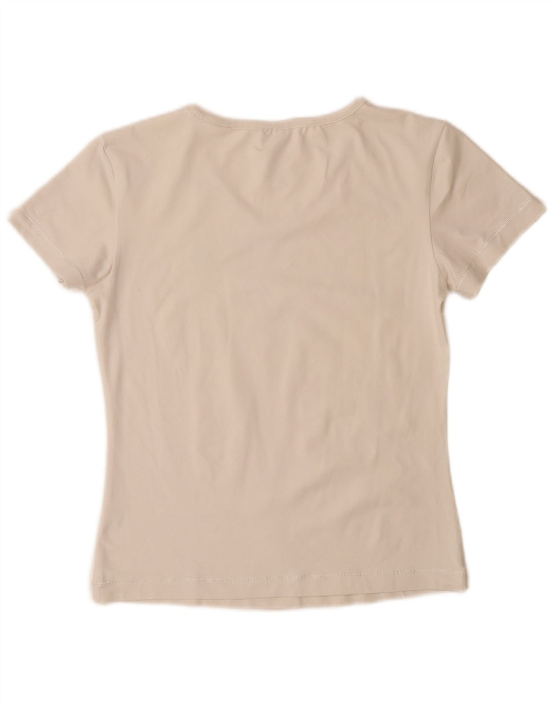 Adidas Dame T-Shirt Top UK 14 Medium Off White Polyamid