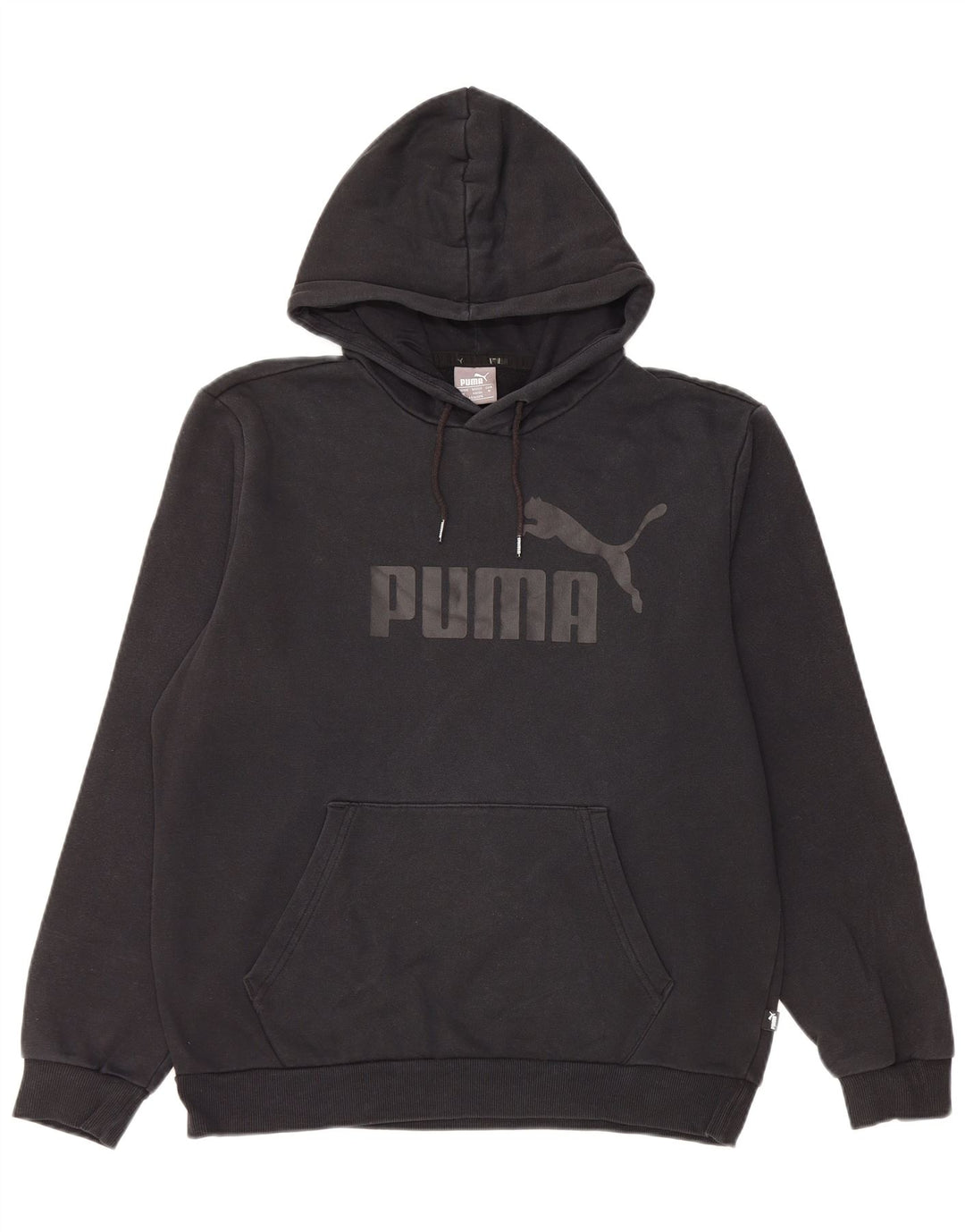 PUMA Grafisk hættetrøje til mænd mellem sort bomuld